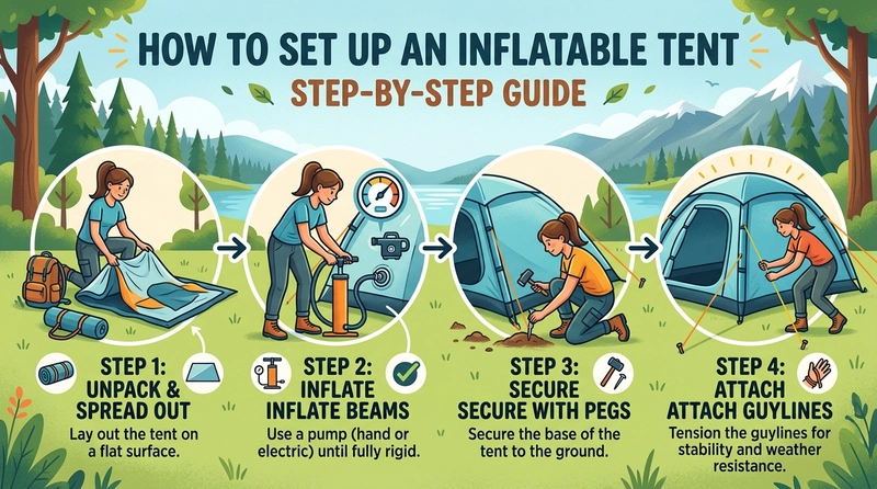 How To Set Up An Inflatable Tent For Outdoors